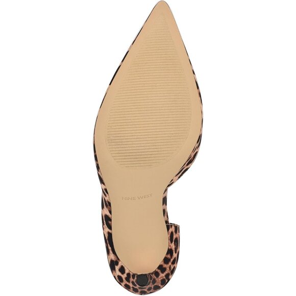 Nine West Womens Leopard Polyurethane Closed Pointed Toe Stiletto Heels Pumps - Picture 4 of 6